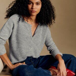 NWOT Sezane Gaspard Cardigan - Mottled Grey M